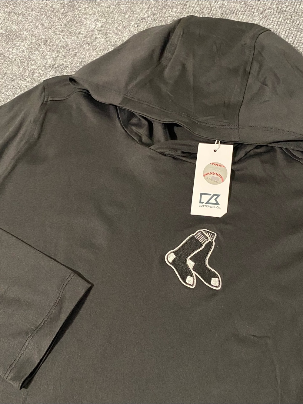 Boston Red Sox Cutter & Buck Coastline Mens M Epic Comfort Hooded Shirt NWT
